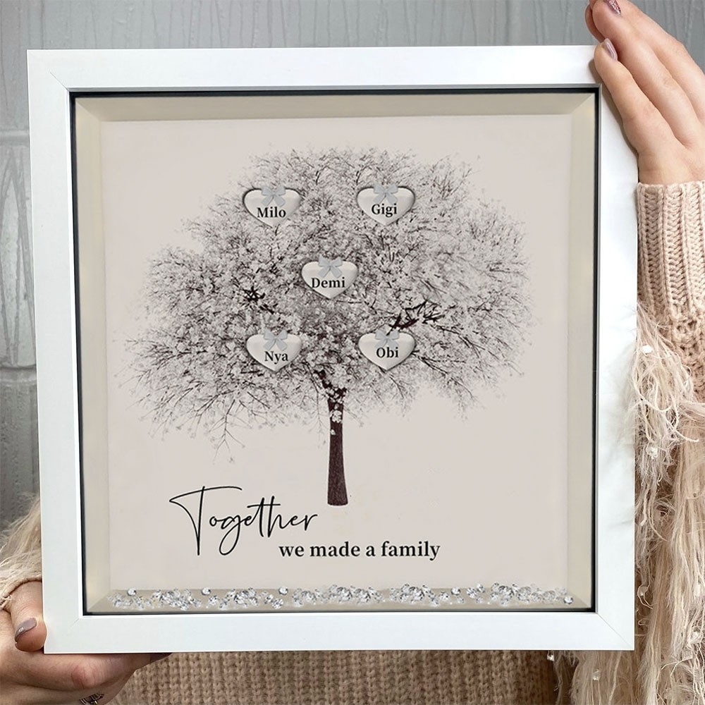 Custom Family Tree Frame With Kids Names Together We Make A Family Anniversary New Home Gift