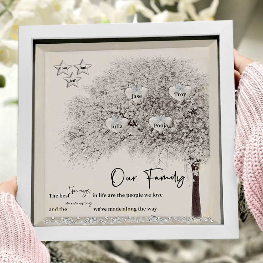 Custom Family Tree Frame With Kids Names The Best Things in Life For New Home Decor Anniversary