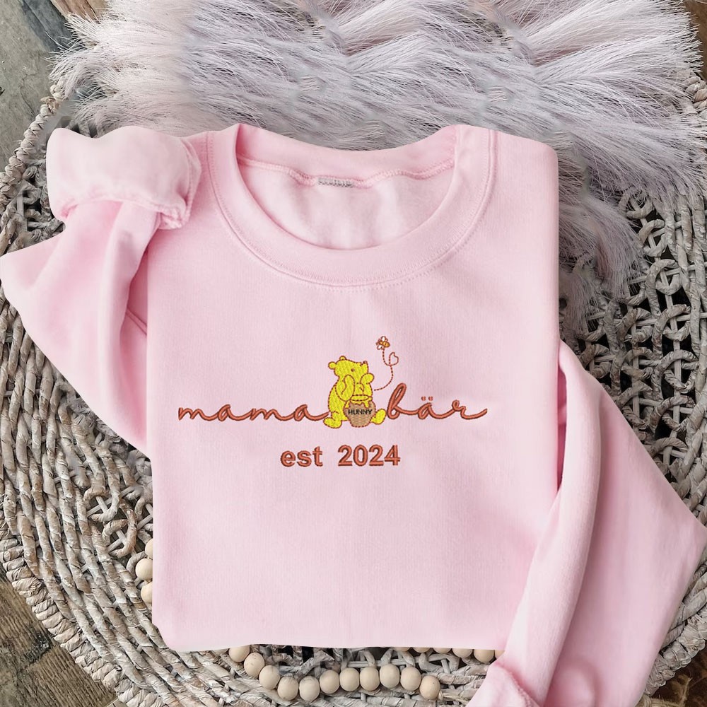 Individuell bestickte Mama Bär Sweatshirt mit Kindernamen für Muttertag Geschenkideen