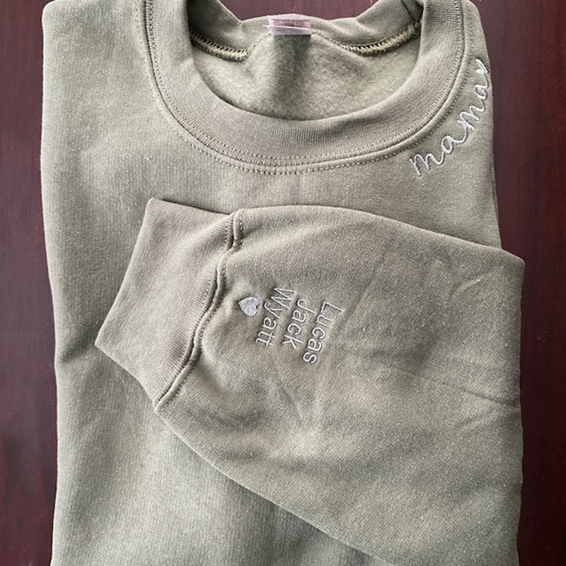 Benutzerdefinierte Mama bestickt Sweatshirt Hoodie mit Kindernamen für Muttertag Geschenkideen