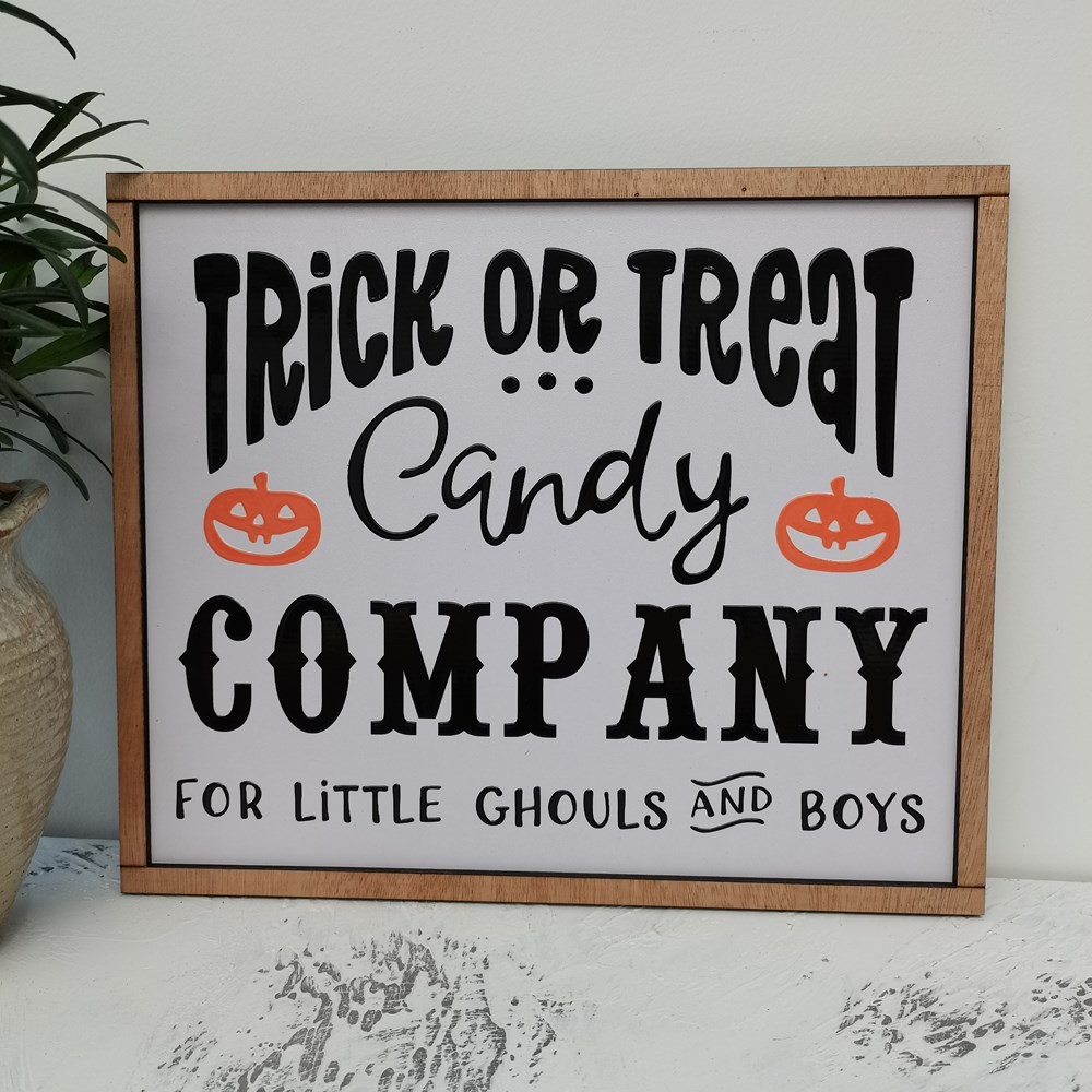 Halloween Süßes oder Saures 3D Schild Bauernhaus Tiered Tray Decor