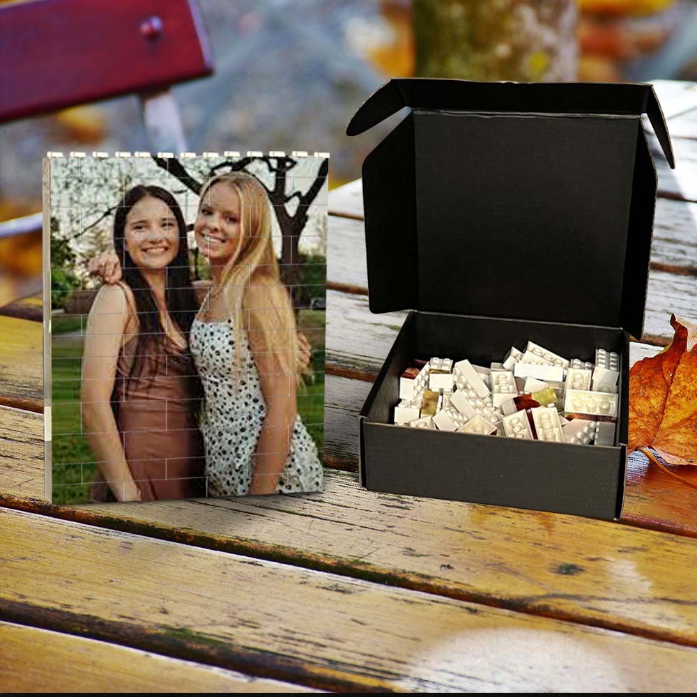 Personalisiertes Fotoblock-Puzzle-Baustein-Geschenk für Freundin Schwester