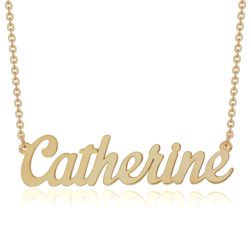 Personalisierte Namenskette Maßgeschneiderte "Carrie" Stil Namensgravurkette