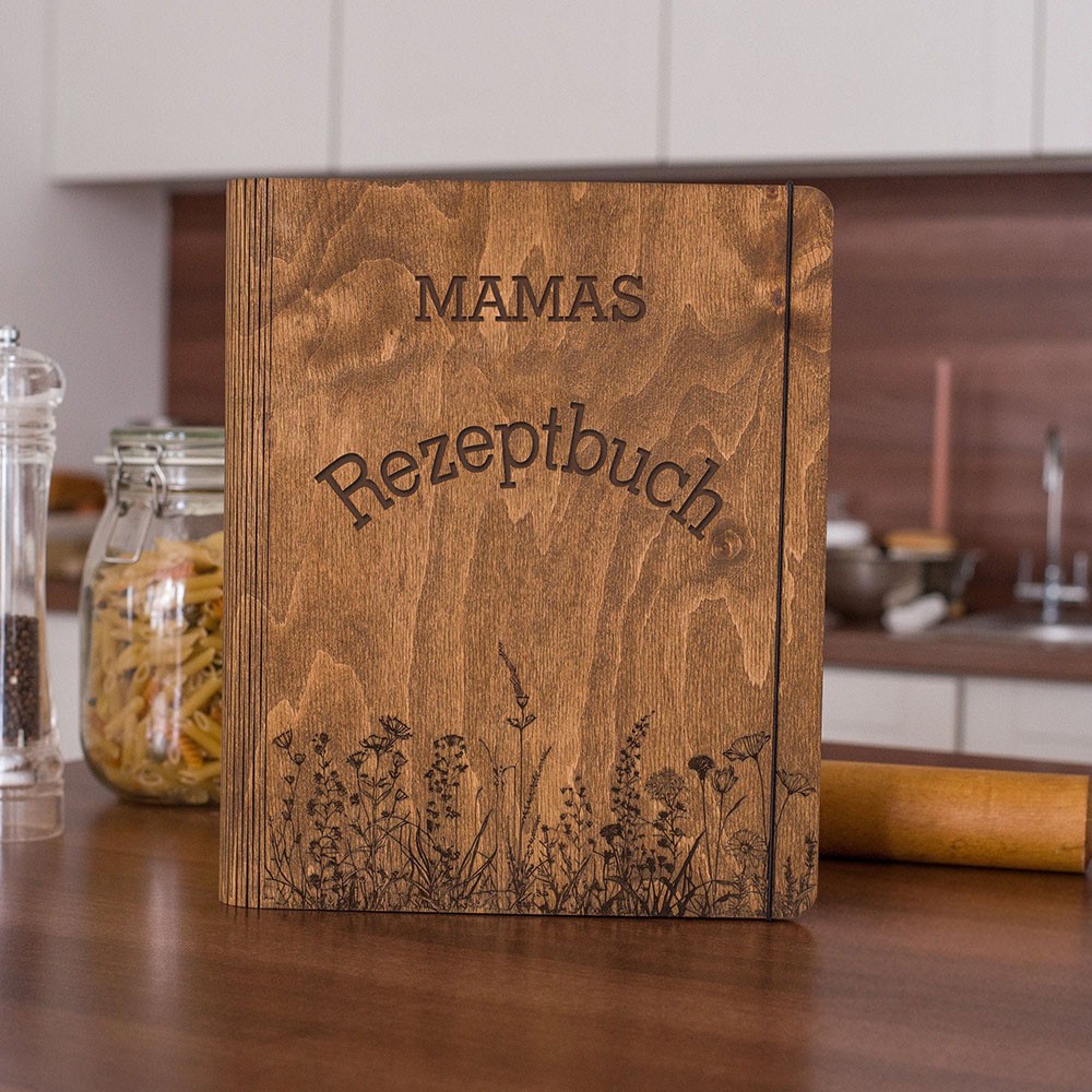 Personalisierte Mama Hölzerne Rezeptbuch Für Weihnachten Geschenk