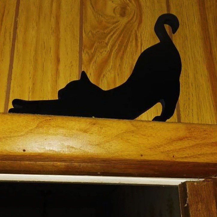 Halloween Black Cat Ghost Door Corner Sign
