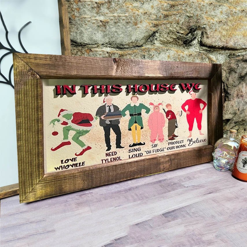Happy Halloween Horror Movie Sign Home Decor