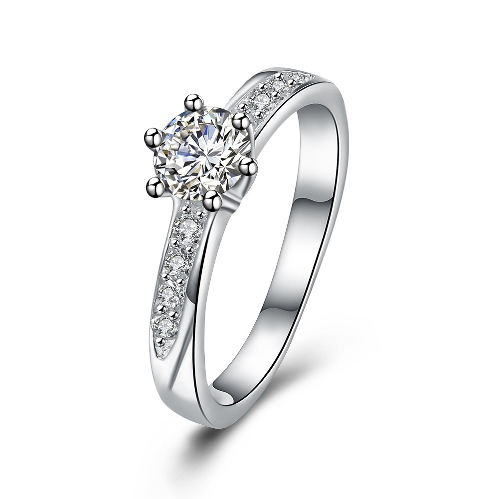 S925 Silber Blending Love Verlobungsring