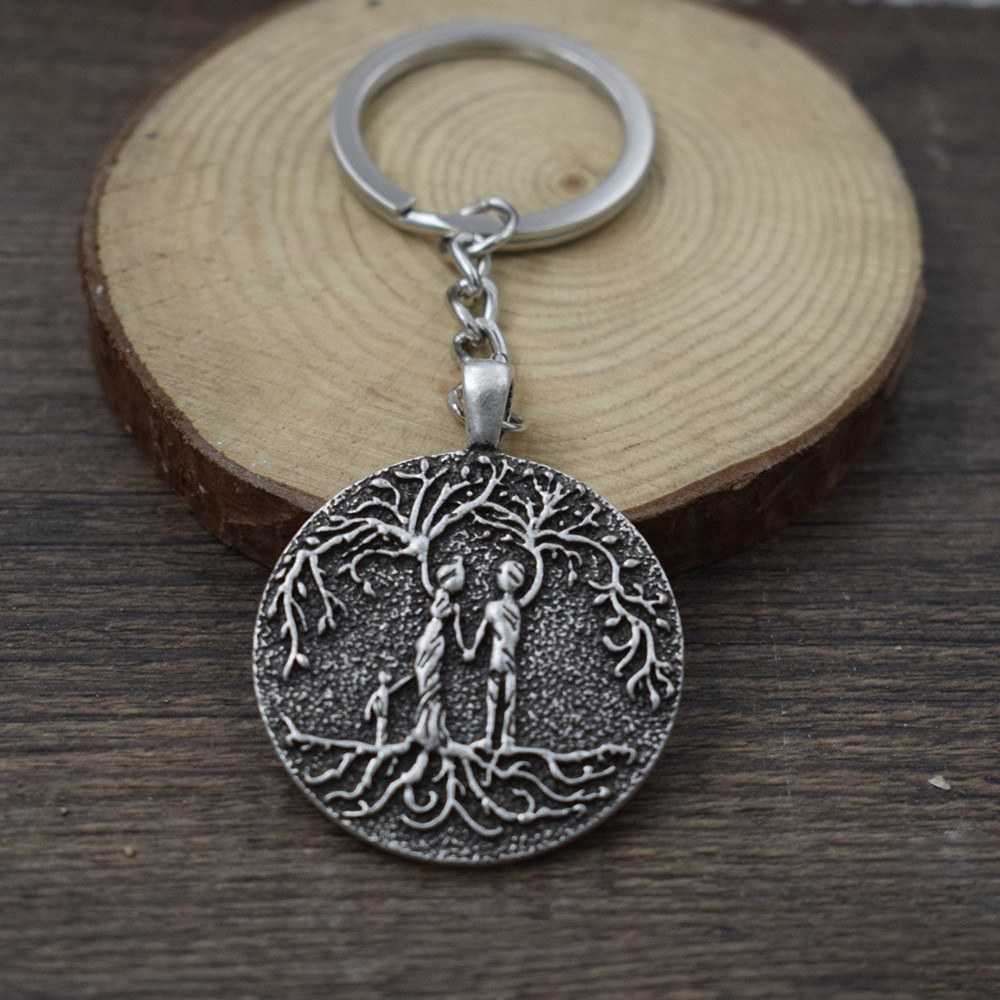 Eltern & 1~5 Kinder 'Baum des Lebens' Anhänger Schlüsselanhänger