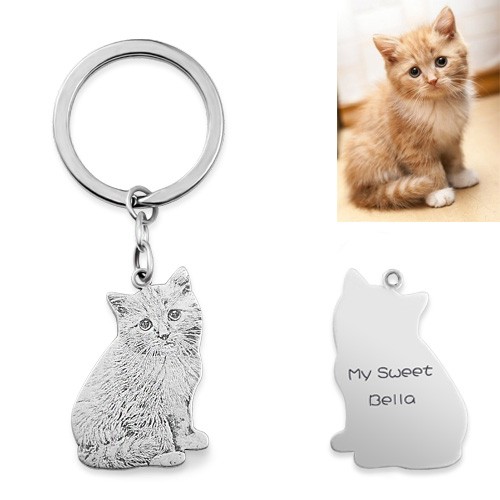 Haustier Silhouette Anhänger Individuell gravierter Schmuck Diy Dog Pedant