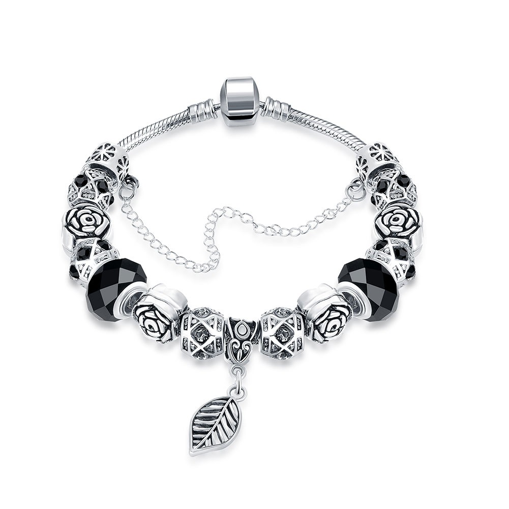 Schwarzes Blatt Armband