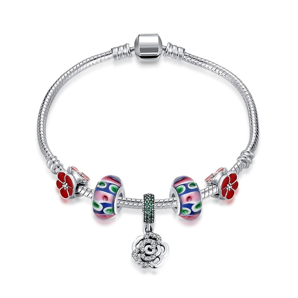 Bunte Blumen Muranoglas