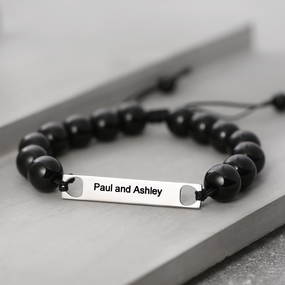 Personalisiertes Herrenarmband mit graviertem Namen