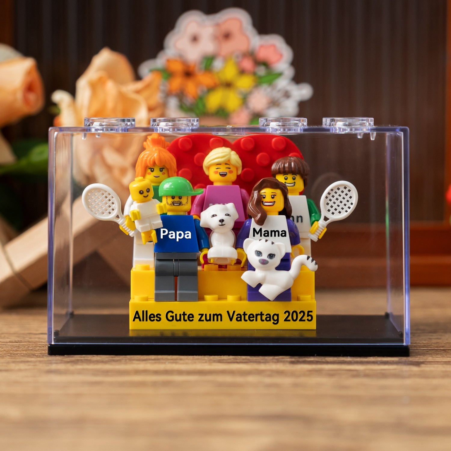 Personalisierte Kleine Figur mit Box für Papa Vatertag Geschenk