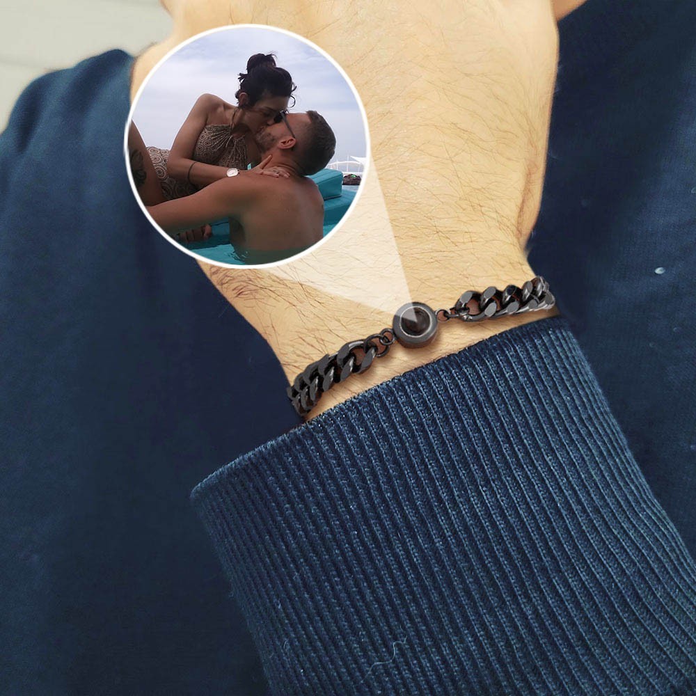 Personalisierte Erinnerungsfoto-Projektionsarmband-Geschenkideen für Sie und Ihn zum Jahrestag