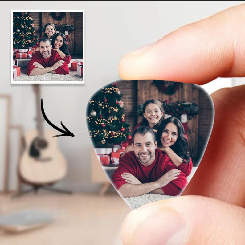 Personalisiertes Plektrum mit Foto für Familiengeschenke