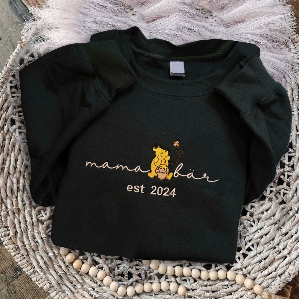 Individuell bestickte Mama Bär Sweatshirt mit Kindernamen für Muttertag Geschenkideen