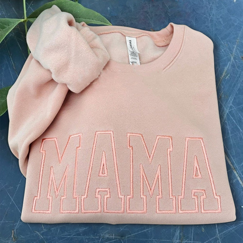 Individuell Bestickt Mama Sweatshirt Hoodie mit Kindernamen für Muttertag Geschenkideen