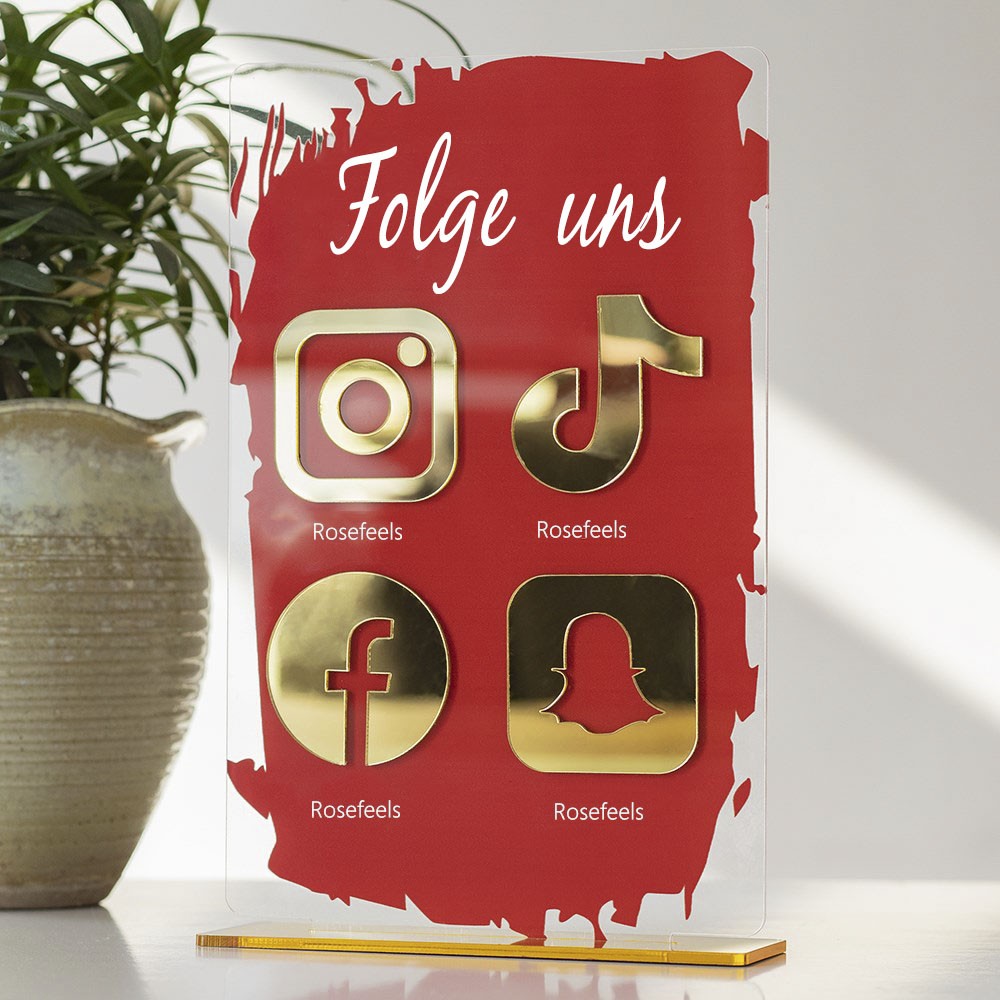 Personalized 4 Icon Business Social Media Sign