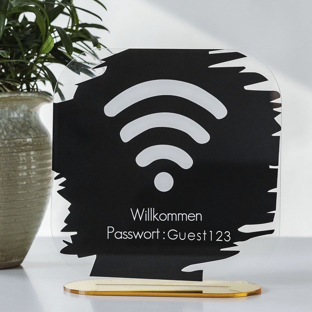 Personalized WiFi Business Social Media Sign
