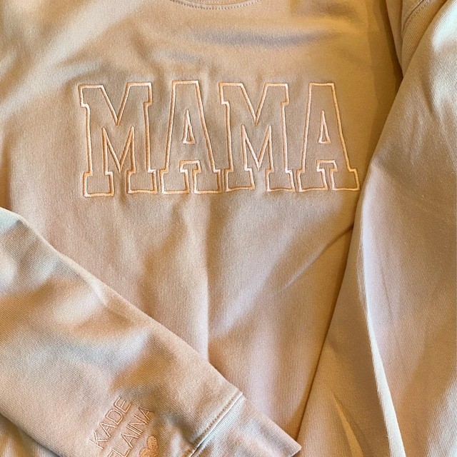 Benutzerdefinierte Mama bestickt Sweatshirt Hoodie mit Kindernamen für Muttertag Geschenkideen