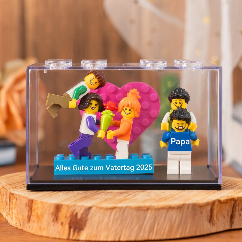 Personalisierte Kleine Figur mit Box für Papa Vatertag Geschenk