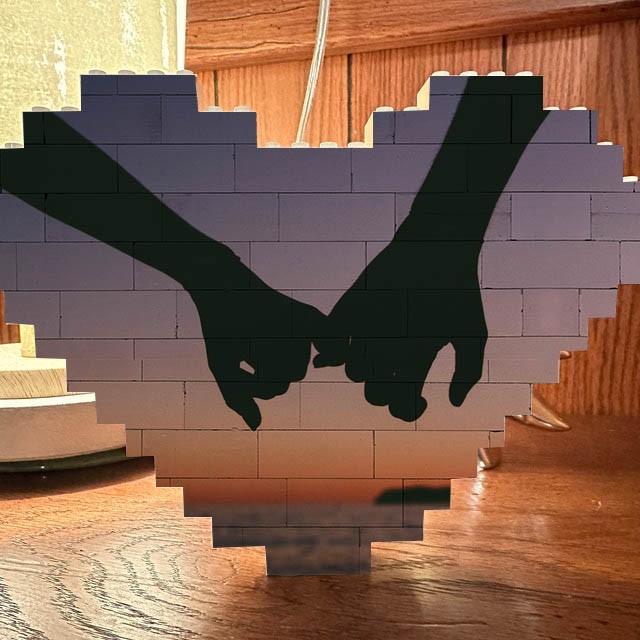 Personalisierte Herz-Foto-Block-Puzzle-Baustein-Jubiläums-Geburtstags-Valentinstag-Geschenkideen