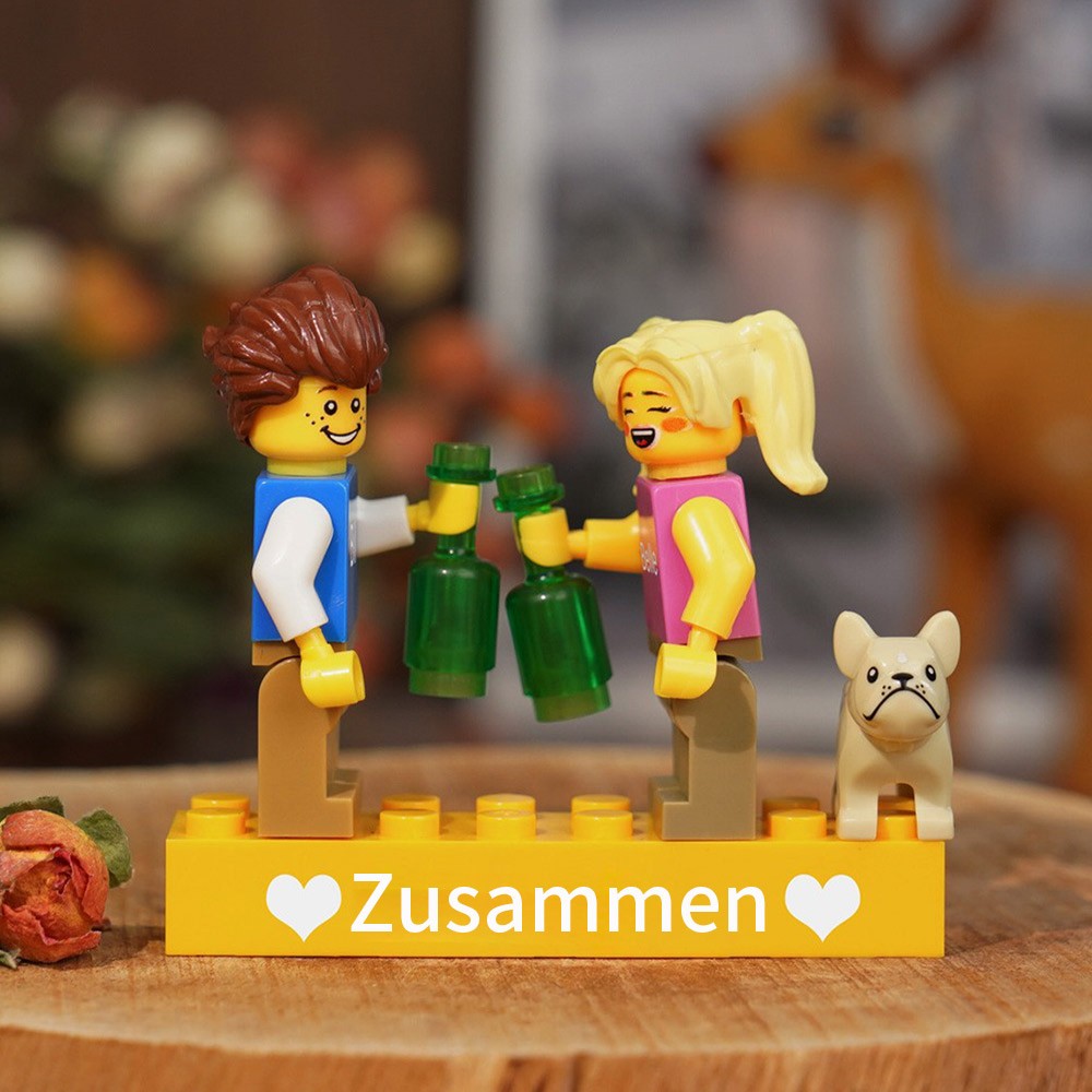 Personalisierte Kleine Figur für Paar Valentinstagsgeschenk