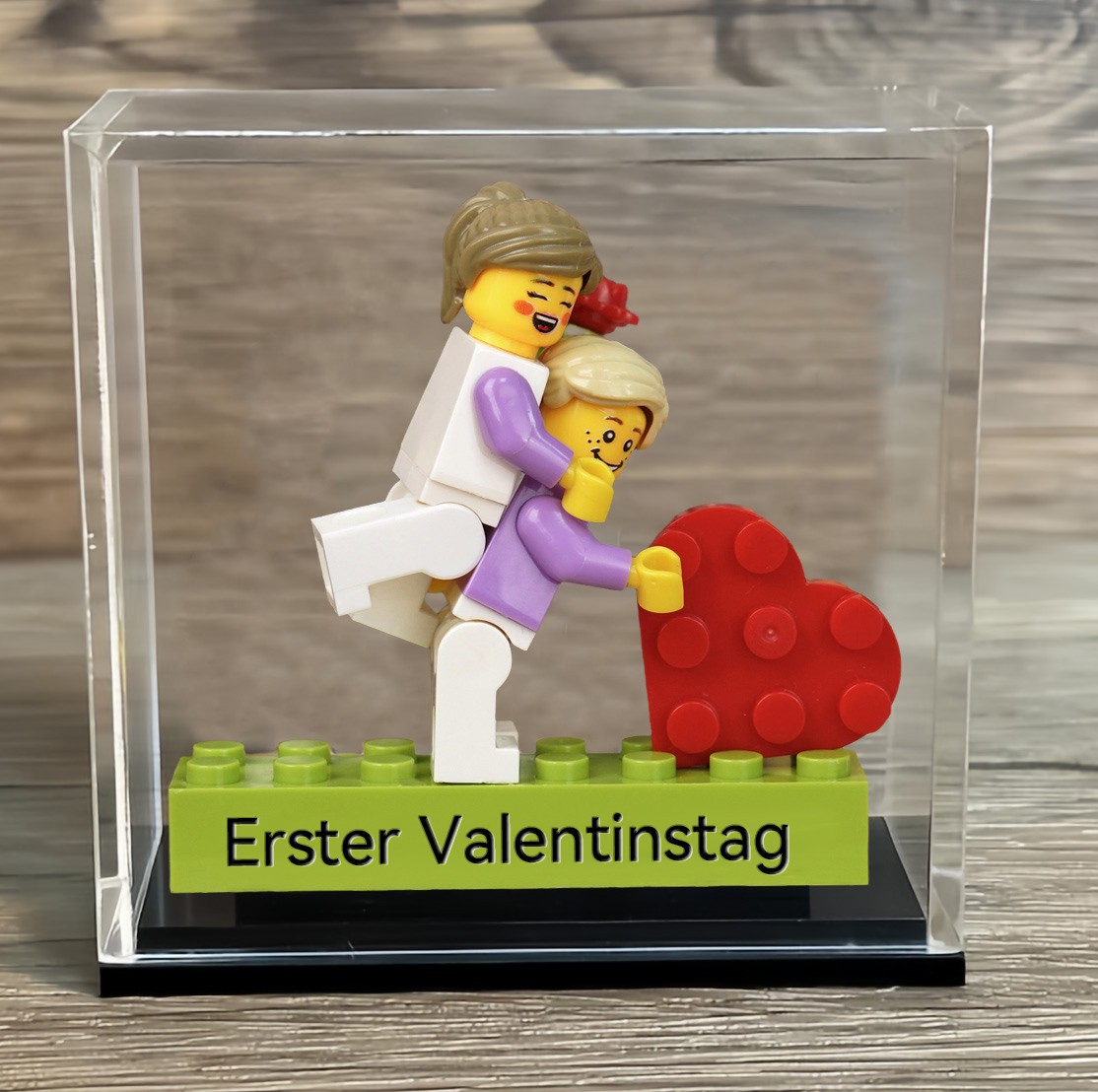 Personalisierte Kleine Figur mit Box für Paar Valentinstagsgeschenk