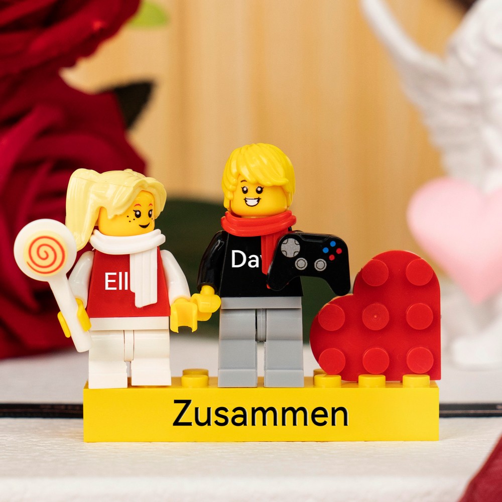 Personalisierte Kleine Figur für Paar Valentinstagsgeschenk