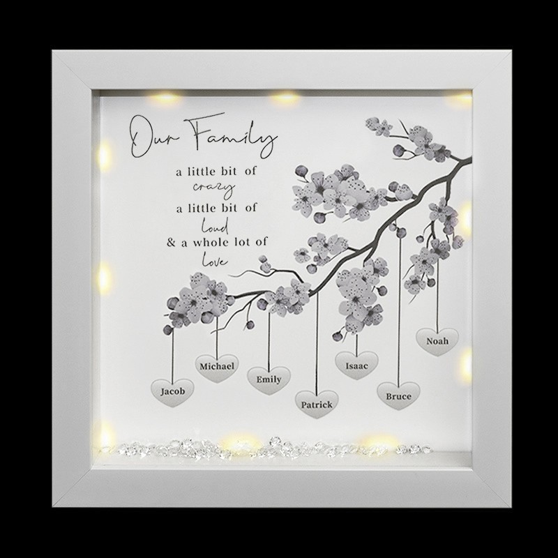 Personalisierte Stammbaum Rahmen Home Decor Weihnachtsgeschenk für Mama Oma