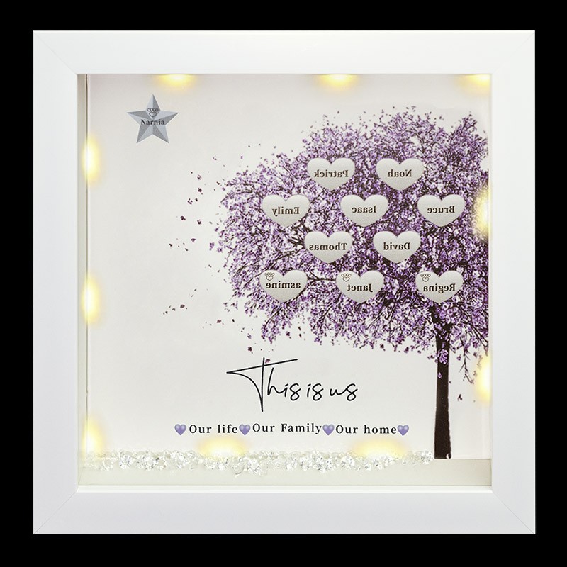 Personalisierte Stammbaum Rahmen Home Decor Weihnachtsgeschenk für Mama Oma