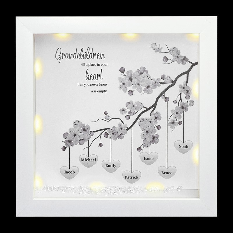 Personalisierte Stammbaum Rahmen Home Decor Weihnachtsgeschenk für Mama Oma