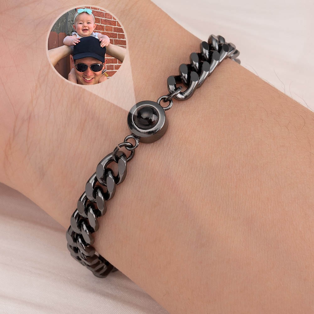 Personalisiertes Fotoprojektionsarmband für Geschenkideen zum ersten Vatertag