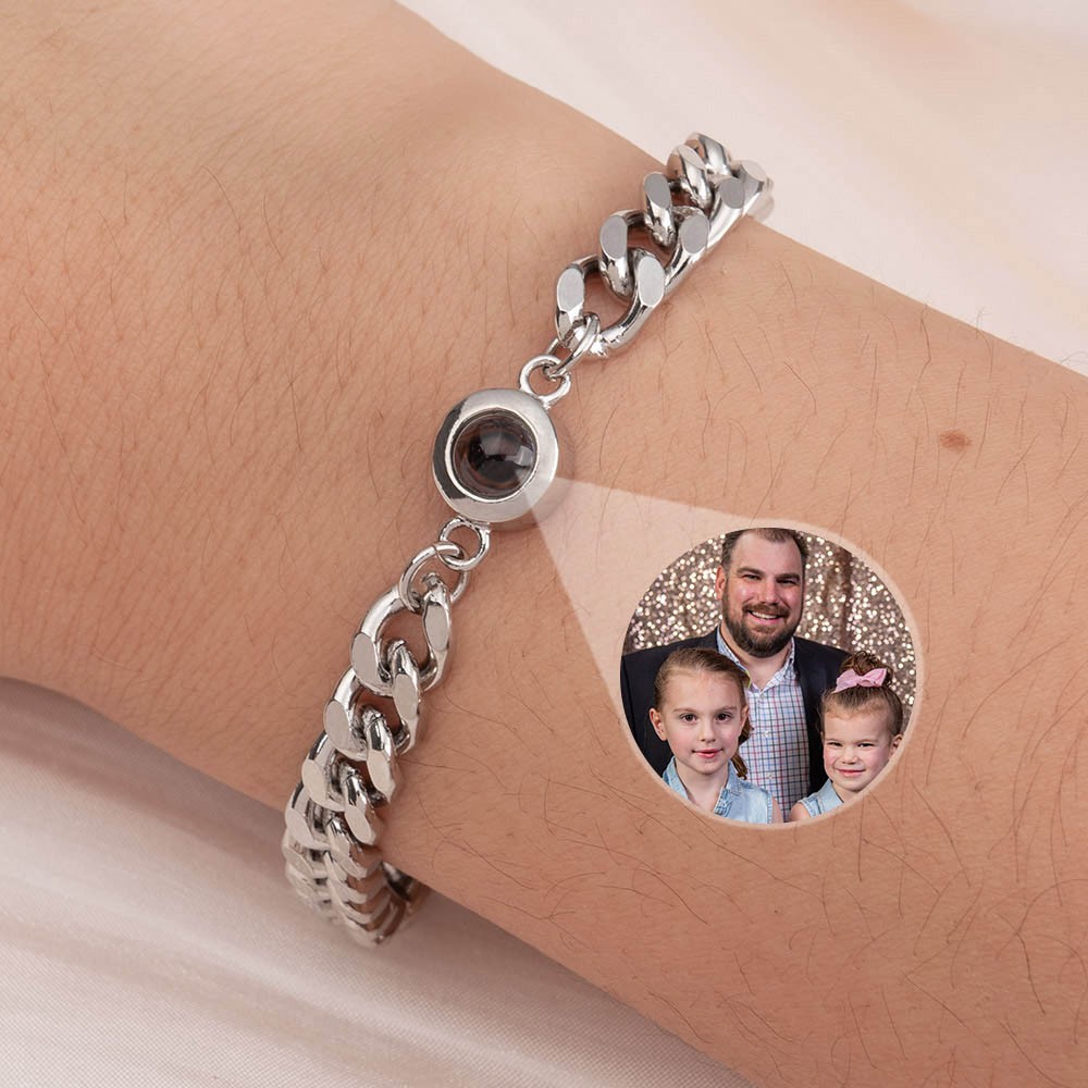Personalisiertes Fotoprojektionsarmband aus Geschenkideen zum Vatertag für Mädchen