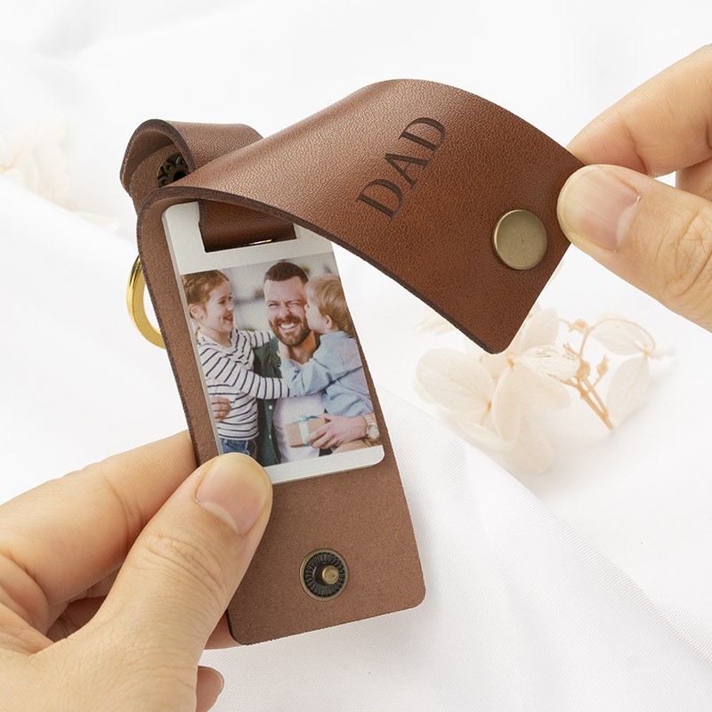 Personalisierter Foto-Schlüsselanhänger für den besten Papa