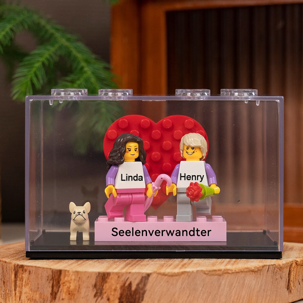 Personalisierte Keine Figur mit Box für Paar Geburtstag Jahrestag Geschenk