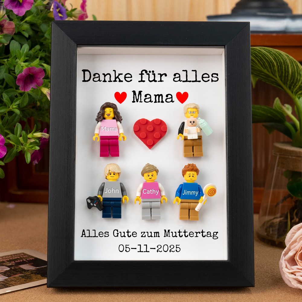 Personalisierte Kleine Figur mit Rahmen für Mama Muttertag Geschenk