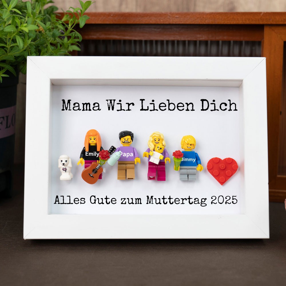 Personalisierte Kleine Figur mit Rahmen für Mama Muttertag Geschenk