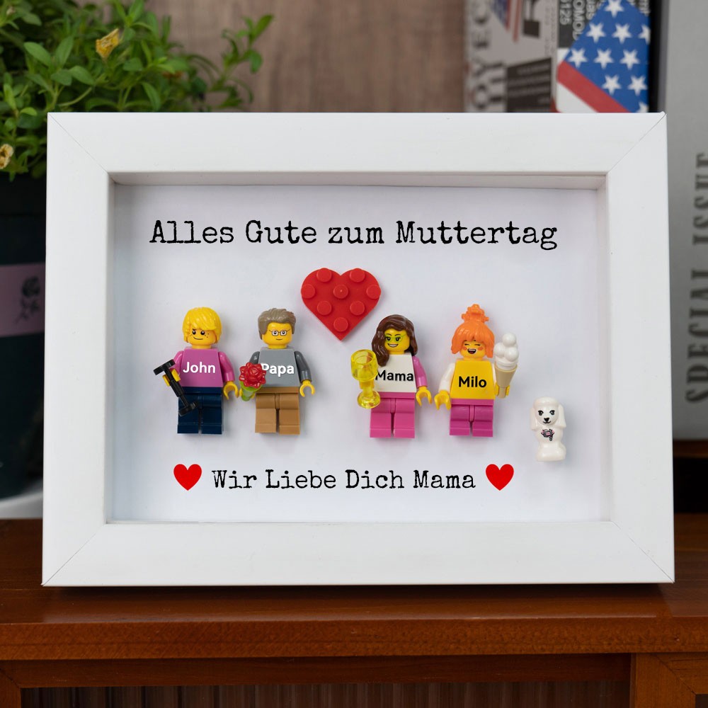 Personalisierte Kleine Figur mit Rahmen für Mama Muttertag Geschenk