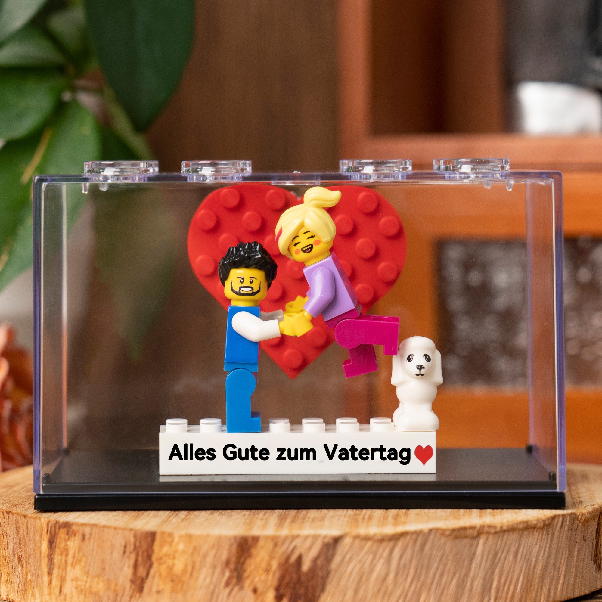 Personalisierte Kleine Figur mit Box für Papa Vatertag Geschenk