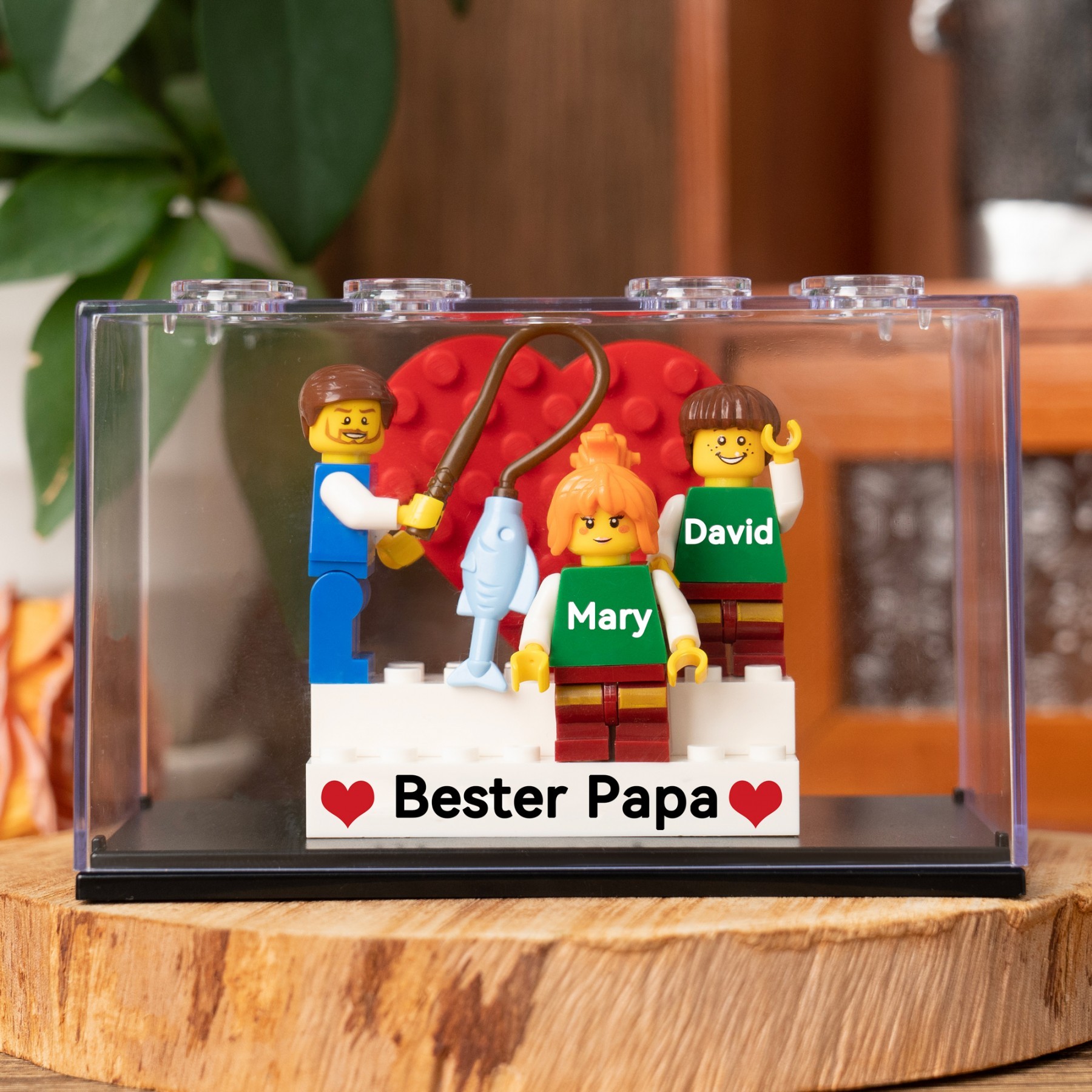 Personalisierte Kleine Figur mit Box für Papa Vatertag Geschenk