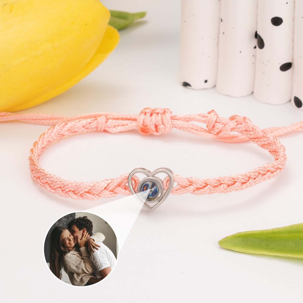 Personalisiertes Memorial-Fotoprojektions-Charm-Armband, Valentinstag-Geschenkideen