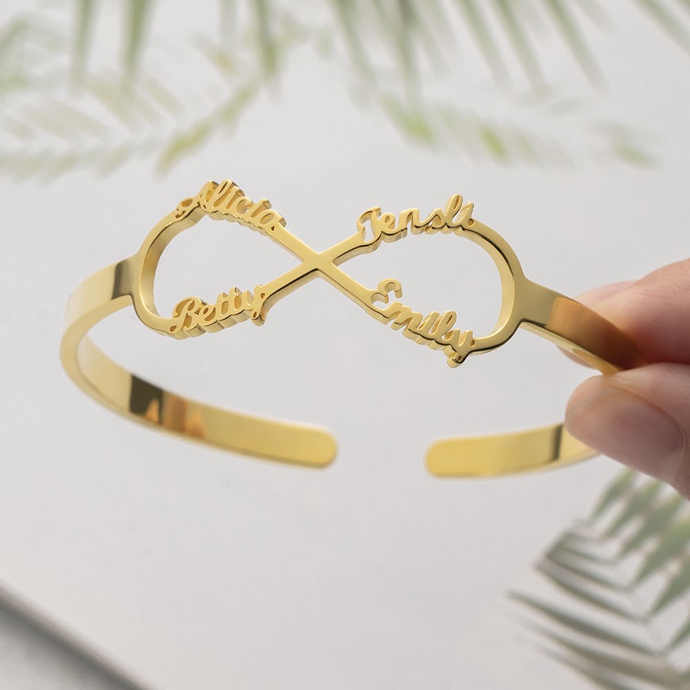 Personalisiertes Infinity-Namensarmband mit 1-6 Namen