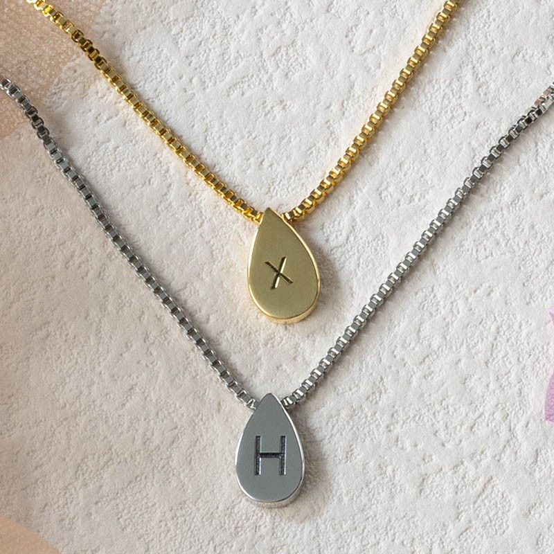 Personalisierte Namensgravur Initial Neckalce