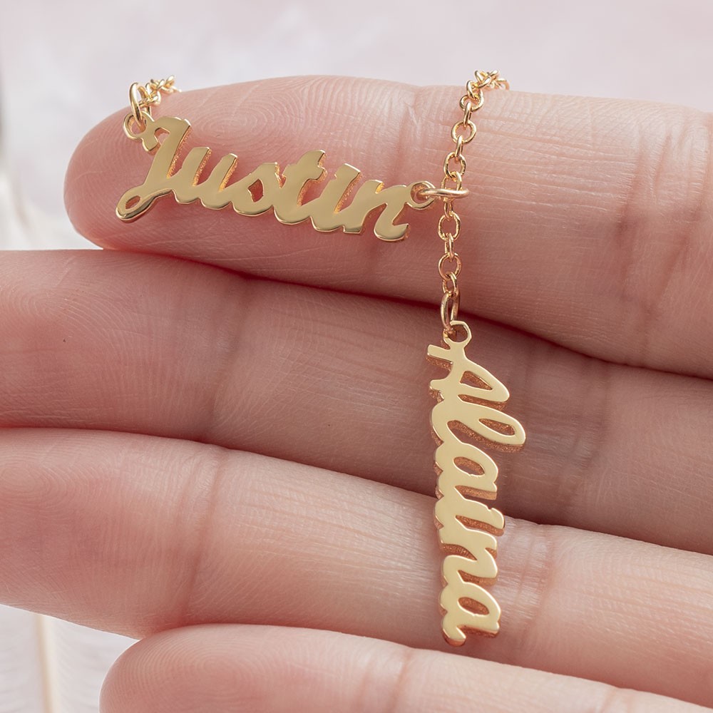 Personalisierte Paar Namenskette Valentinstag Geschenk