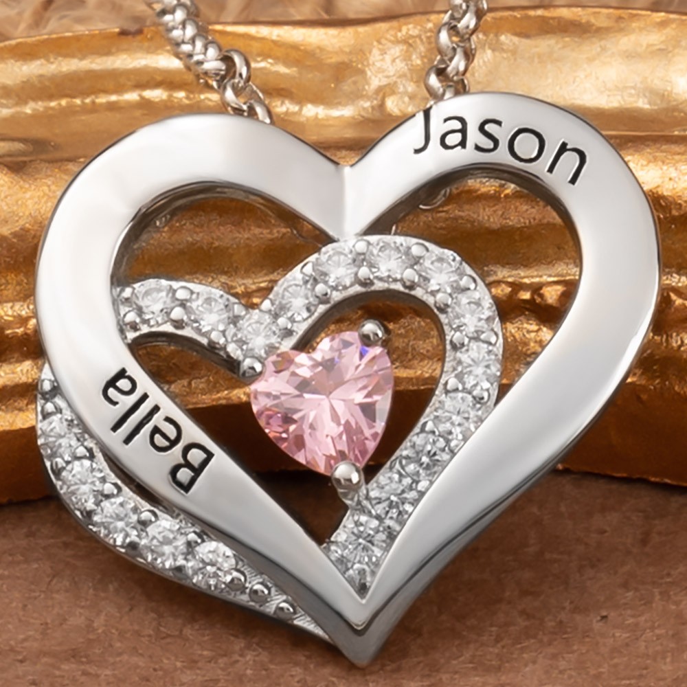 Personalisierte Herz-Namensketten als Valentinstagsgeschenk