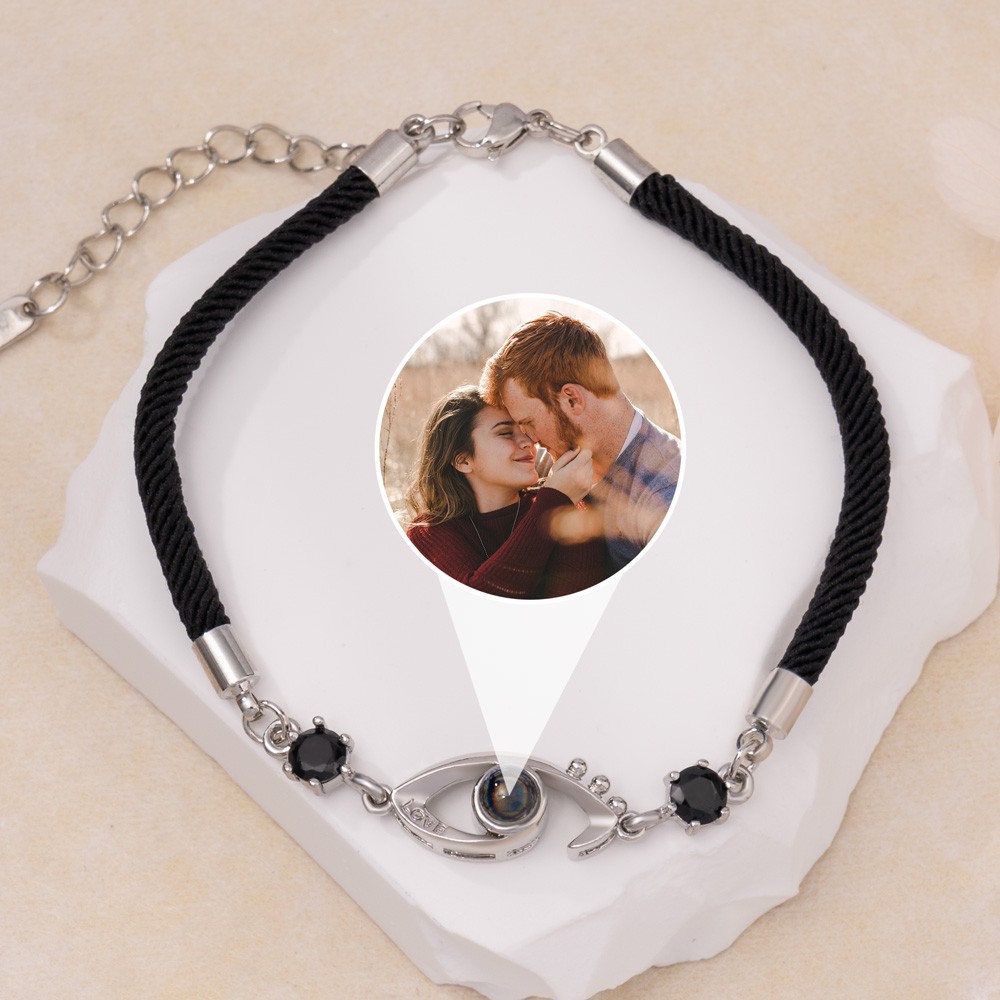 Individuelle Erinnerungs-Fotoprojektion-Charm-Armband, Valentinstag-Geschenkideen