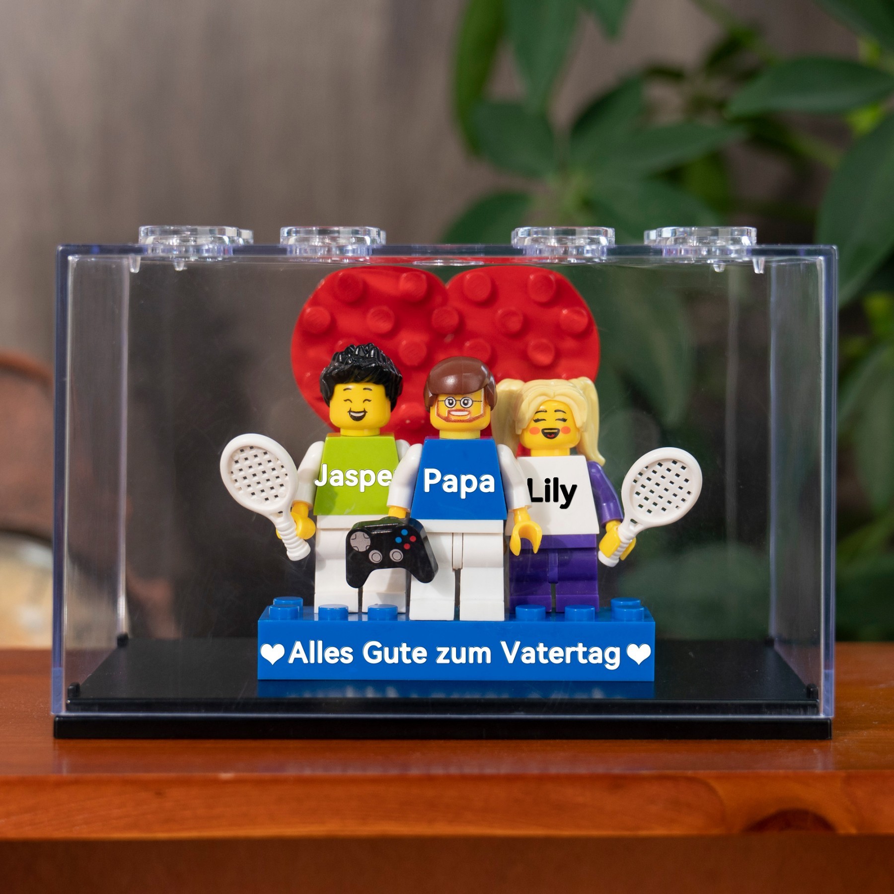 Personalisierte Kleine Figur mit Box für Papa Vatertag Geschenk