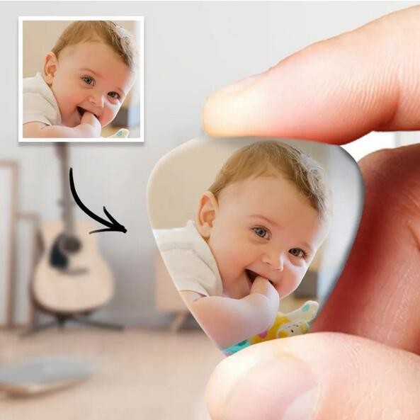 Personalisiertes Plektrum mit Foto für Baby