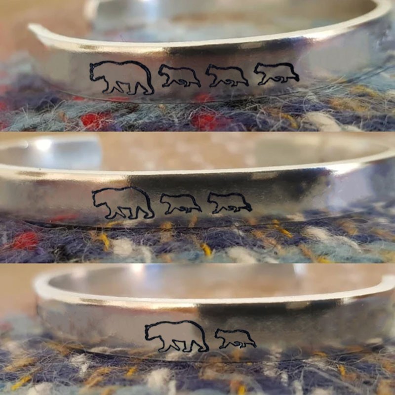 Personalisiertes Mama-Bären-Armband für Mama und Oma